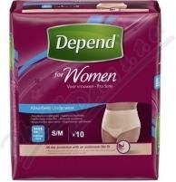 Depend Normal S/M kalhotky navlékací pro ženy 10 ks v balení   DEP 1972561