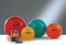 Ledragomma Gymnastik Ball standard 75cm míč na cvičení barva červená